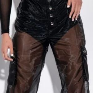 BLACK CARGO JOGGERS-ONE XL & 1X